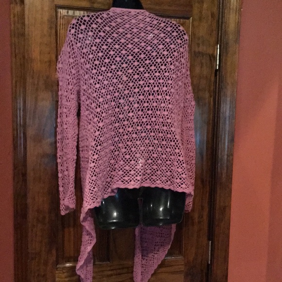 Dusty Pink  Crochet Jacket - Picture 3 of 5